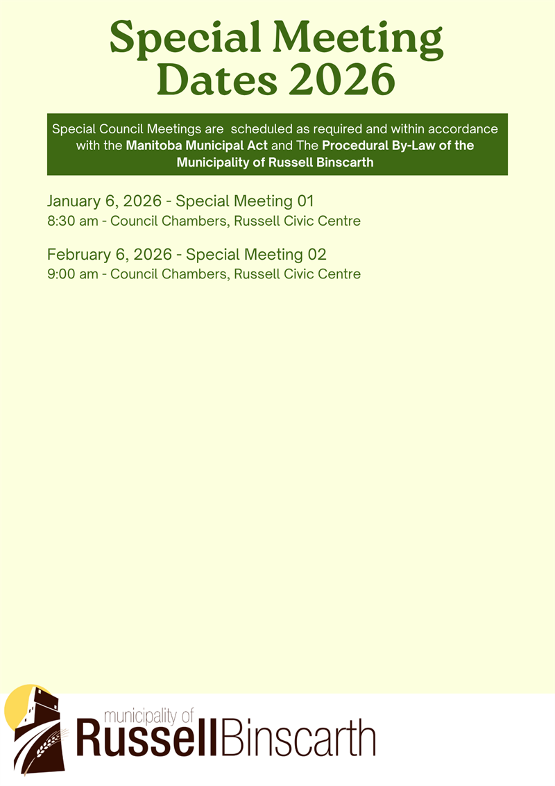 Special Meeting Date List