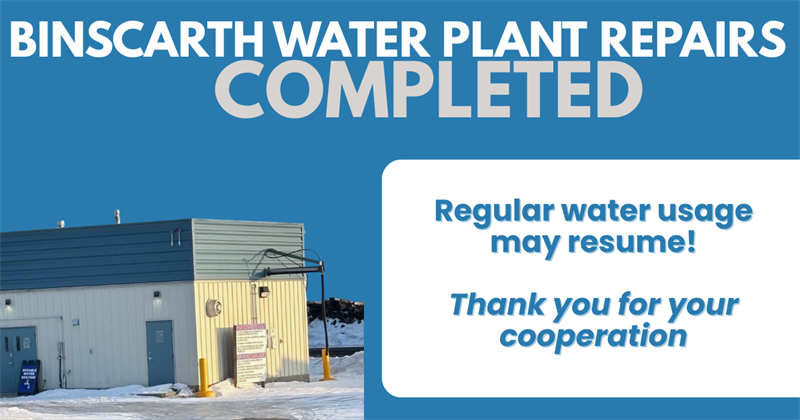 Binscarth Water Plant Repairs Completed