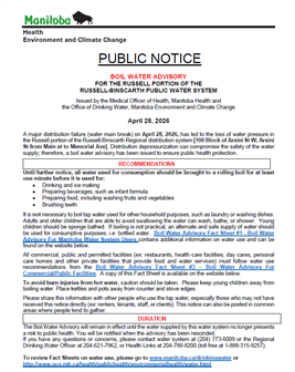BWA_NOTICE as of April 28