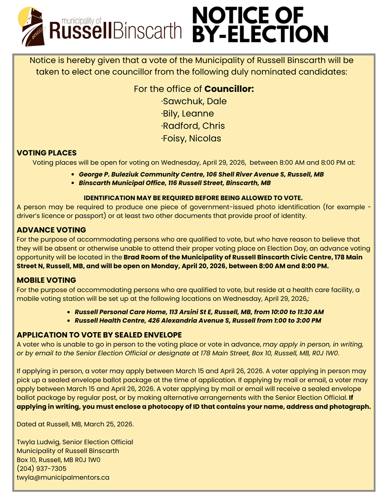 By Election Voter Information