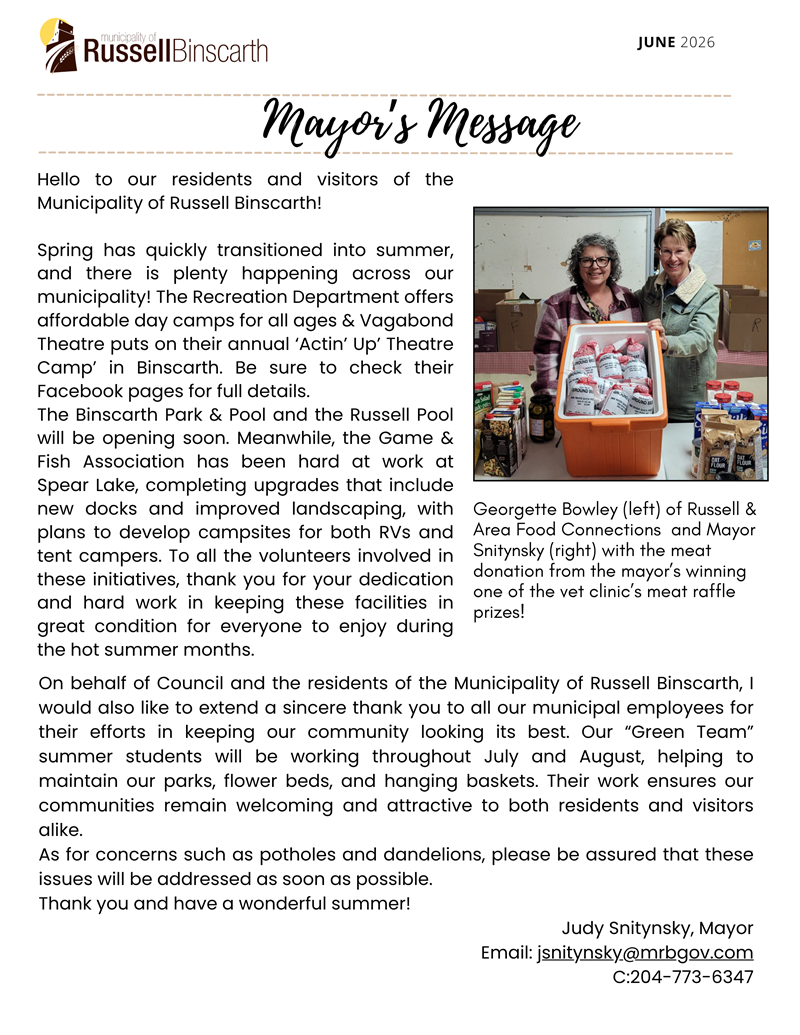 MRB Mayor's Message: June 2026