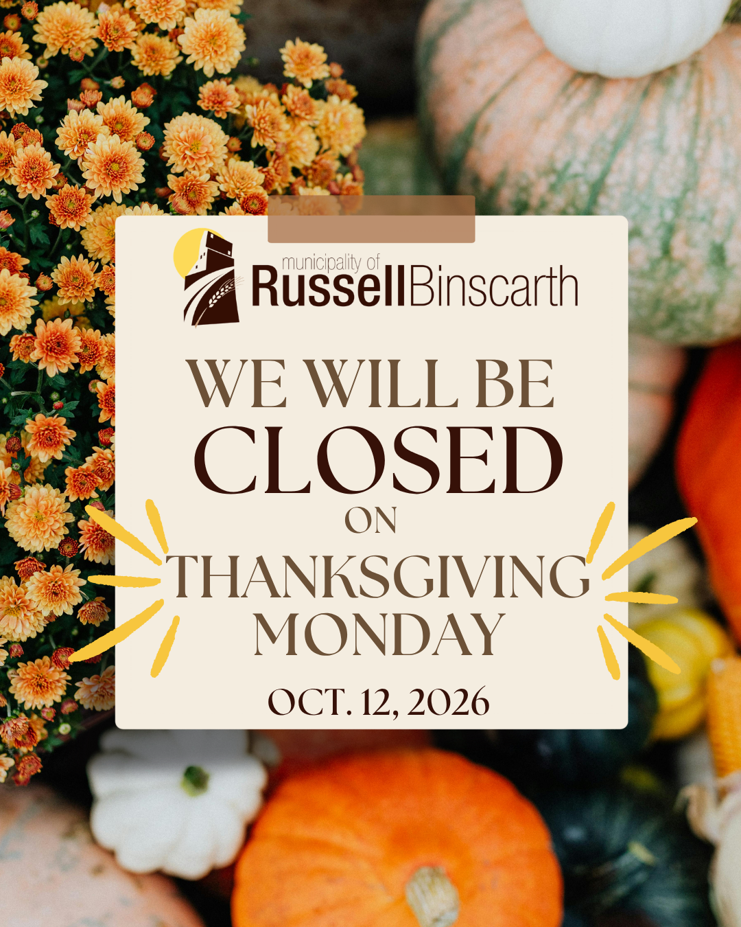 Thanksgiving Closure 2026