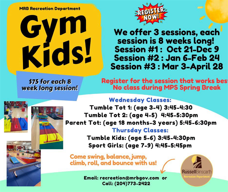 Gym Kids Sessions 2026/2027